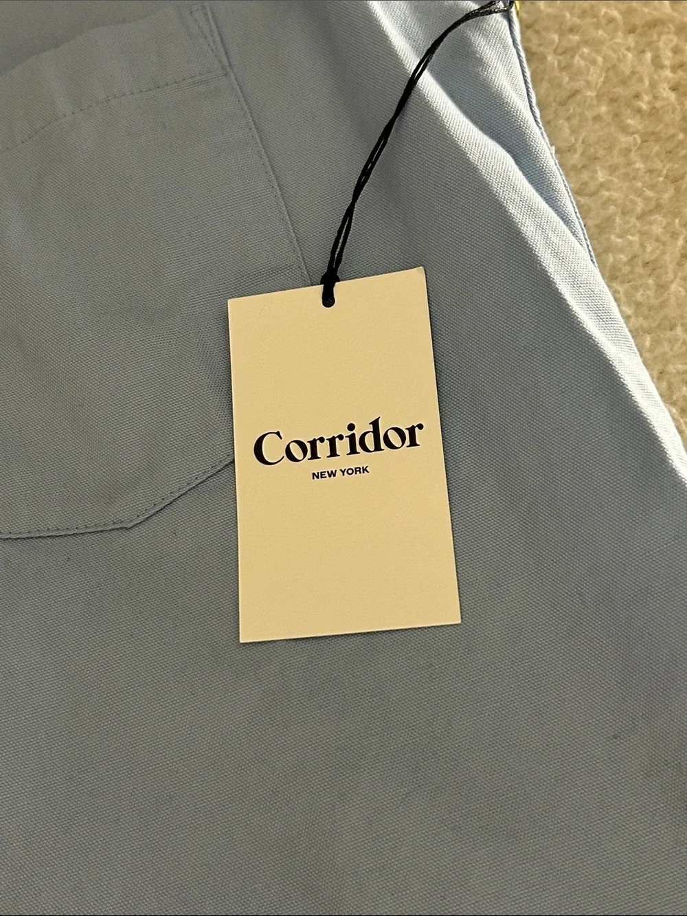 Corridor x Division Road Oxford Blue Button Down Shirt Size S - Picture 6 of 9